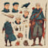 desing unique fantasy character sheets with prop