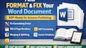 format design edit and fix your microsoft word document professionally