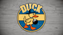 design classic duck bowling team logo