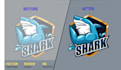 redraw your low resolution logo into a clean print ready vector