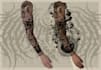 do realism black and grey fullsleeve tattoo design