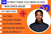 develop wix velo code, wix studio sites, databases, and API integrations