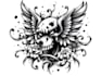 create a black and white tattoo design