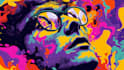 create psychedelic trippy pop art poster cover