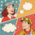 draw ilustration vintage and retro comic