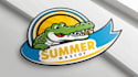 design summer mascot crocodile logo