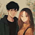 do a anime couple character art anime style