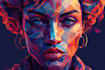 design awesome geometric low poly illustration