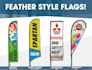make a awesome feather flag, banner, roll up design