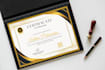 design a professional certificate with verification qr code