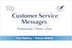 write and fix customer service messages for ecommerce