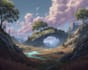 design magical fantasy landscape artwork