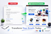 create a responsive HTML email template newsletter and mail chimp design