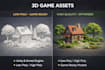 create low poly and realistic 3d game assets for unity and unreal