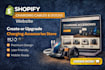 create or upgrade shopify charging accessories store, shopify dropshipping store