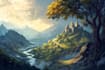 digitally paint fantasy landscape