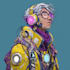 a sci fi character illustration or sci fi character