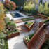 design landscape, terrace, backyard, pool, and patio