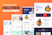 do full stack website, custom website development as front end developer