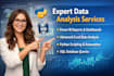 expert data analyst using power bi, excel, python and sql