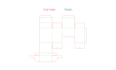create box dieline, die cut lines and cut lines template