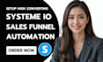 setup systeme io website, systeme io email automations, systeme io sales funnel