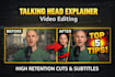 edit high retention talking head explainer youtube videos