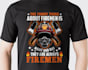 create custom firefighter t shirt logo