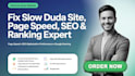 fix slow duda site, optimize page speed, SEO and rank your duda website