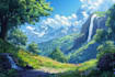 create a fantasy landscape