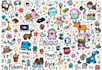 create cute doodle art illustration, and cartoon