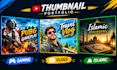 design custom gaming, vlog and islamic thumbnails