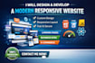 design a modern responsive website using HTML CSS and javascript