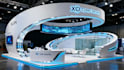 design 3d exhibition stall, kiosk rendering, architecture, booth, popup store