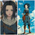 do a anime couple character art anime style
