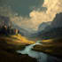 digitally paint fantasy landscape