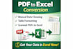convert PDF to excel with accurate data cleaning and formatting