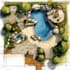 design landscape, terrace, backyard, pool, and patio