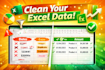 clean, formate, merge, split excel data