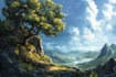 digitally paint fantasy landscape