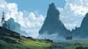 draw the landscape illustration or concept art