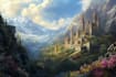 draw a natural landscape and background illustration