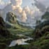 digitally paint fantasy landscape