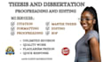 proofread, edit, format your master thesis phd, bachelor, dissertation, proposal
