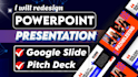 design powerpoint presentation template, investor pitch deck, canva presentation
