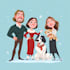 draw christmas cartoon caricature