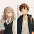 custom anime couple character art