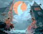 illustrate cinematic concept art scenes and environments