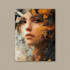 create unique printable digital oil paint abstract wall art design