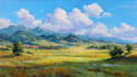 paint landscape in oil painting